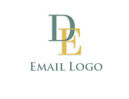 letter E intertwining with letter D
