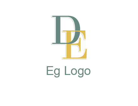 letter E intertwining with letter D