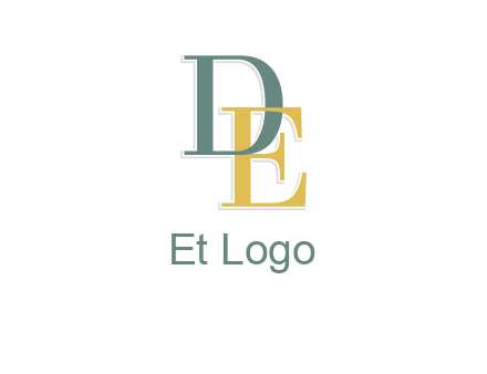 letter E intertwining with letter D