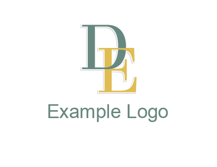 letter E intertwining with letter D
