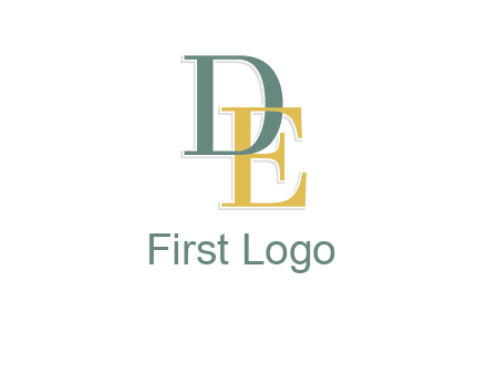 letter E intertwining with letter D