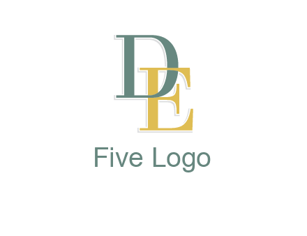 letter E intertwining with letter D