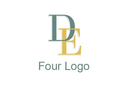 letter E intertwining with letter D
