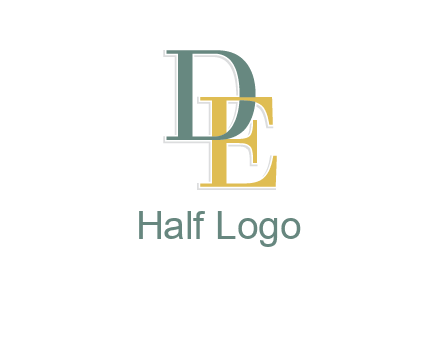 letter E intertwining with letter D