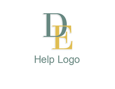letter E intertwining with letter D