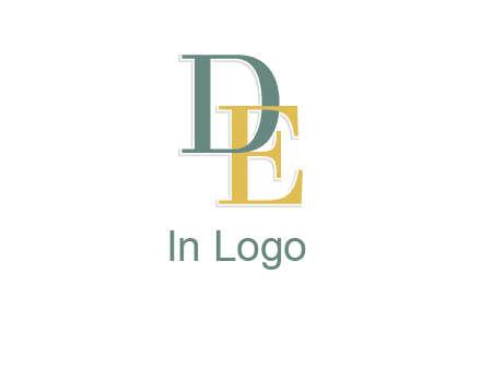 letter E intertwining with letter D