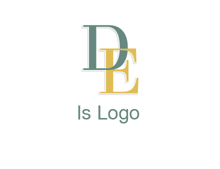 letter E intertwining with letter D
