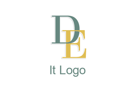 letter E intertwining with letter D