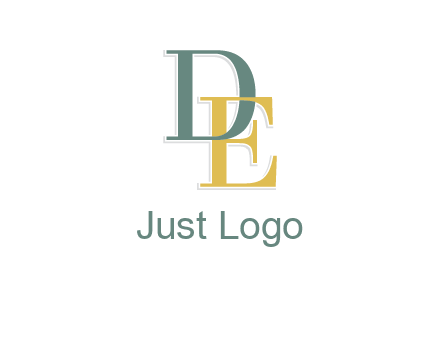letter E intertwining with letter D