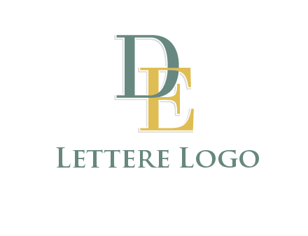 letter E intertwining with letter D