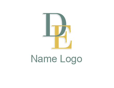 letter E intertwining with letter D