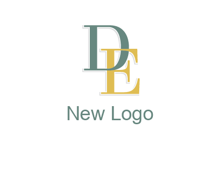 letter E intertwining with letter D