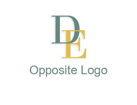 letter E intertwining with letter D
