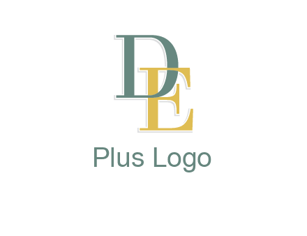 letter E intertwining with letter D