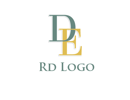 letter E intertwining with letter D