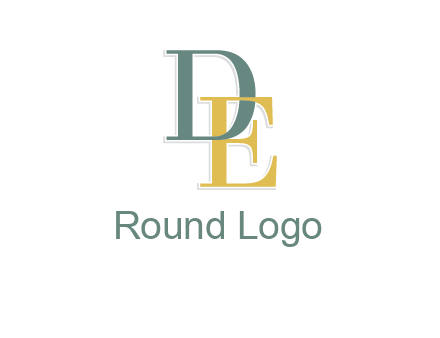 letter E intertwining with letter D