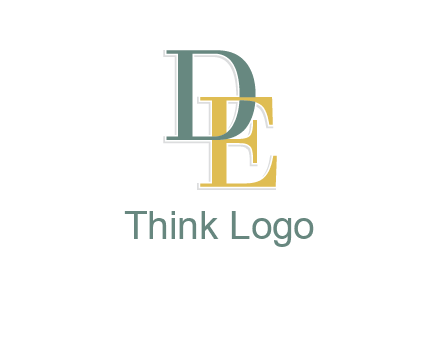 letter E intertwining with letter D