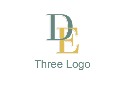letter E intertwining with letter D