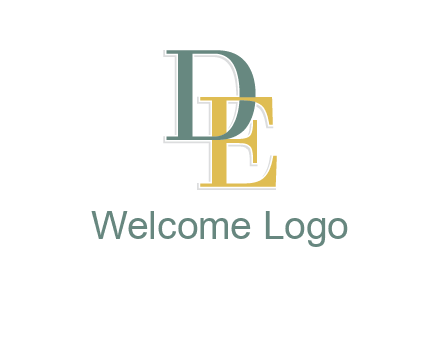 letter E intertwining with letter D