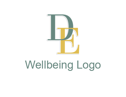 letter E intertwining with letter D