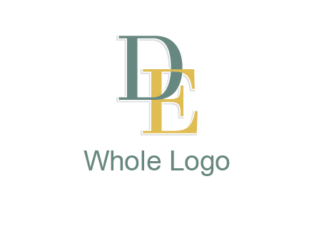 letter E intertwining with letter D