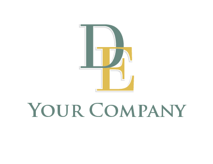 letter E intertwining with letter D