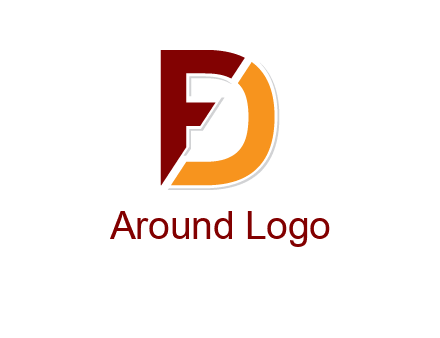 letter F forming letter D