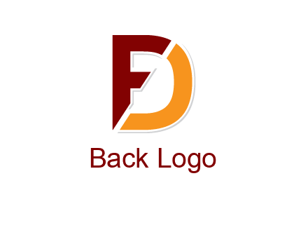 letter F forming letter D