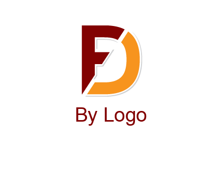 letter F forming letter D