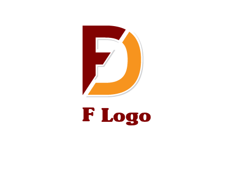 letter F forming letter D