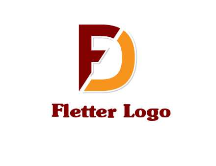 letter F forming letter D