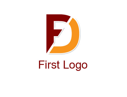 letter F forming letter D