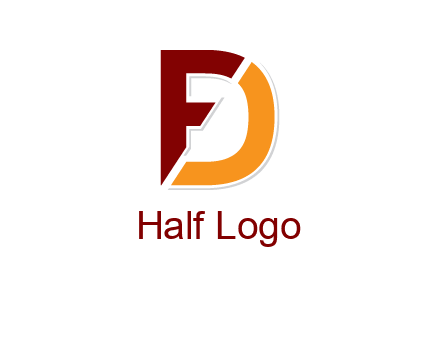 letter F forming letter D
