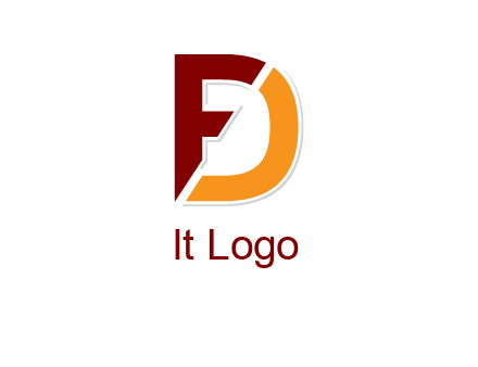 letter F forming letter D