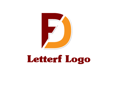 letter F forming letter D
