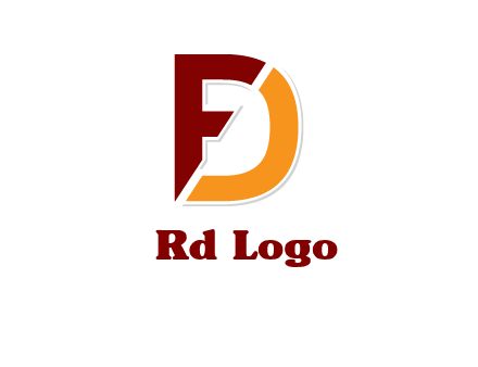letter F forming letter D