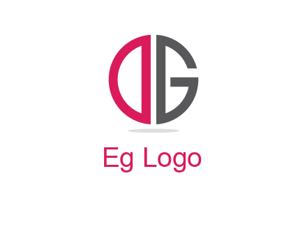 letter DG forming circle