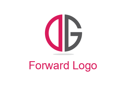letter DG forming circle