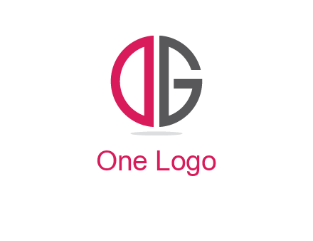 letter DG forming circle