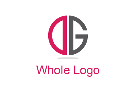 letter DG forming circle