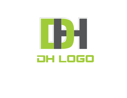 letter D intertwining with letter H