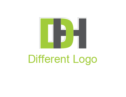 letter D intertwining with letter H