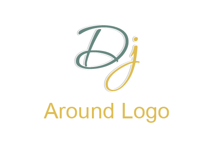 script font letter DJ