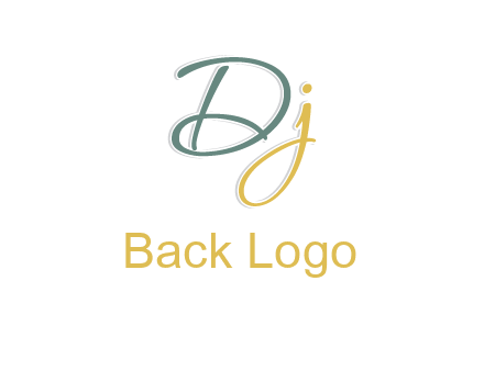 script font letter DJ