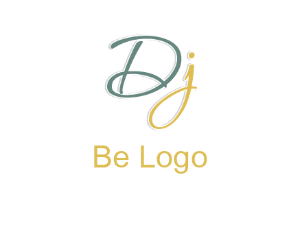 script font letter DJ