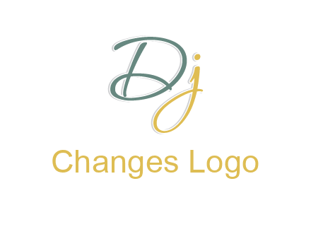 script font letter DJ