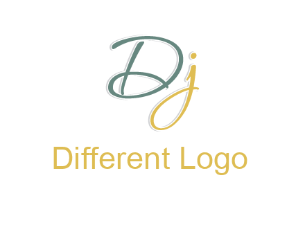 script font letter DJ