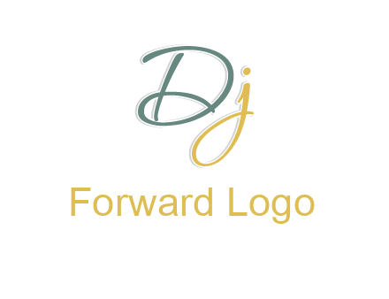 script font letter DJ