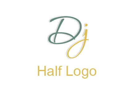 script font letter DJ