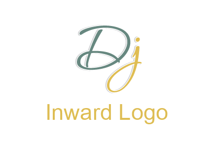 script font letter DJ